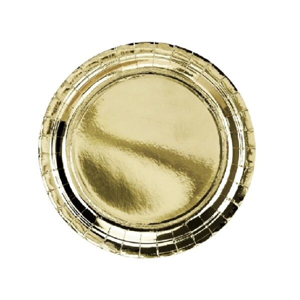 Gouden wegwerpbordjes 18 stuks