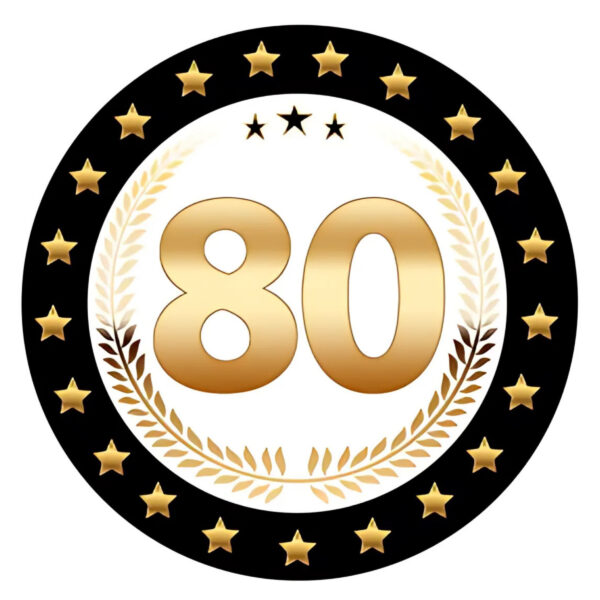 Bierviltjes 80 - 50x stuks - zwart/goud - luxe - verjaardag/jubilea -