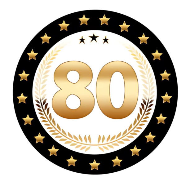 Bierviltjes 80 - 75x stuks - zwart/goud - luxe - verjaardag/jubilea - feestartikelen