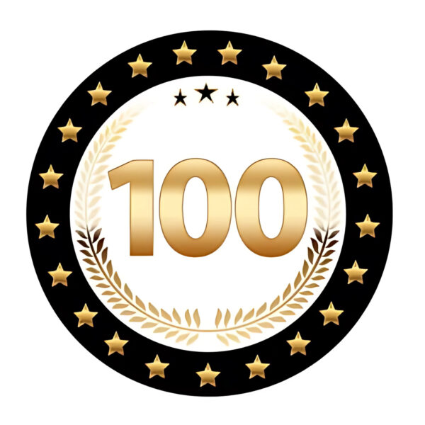 Bierviltjes 100 - 100x stuks - zwart/goud - luxe - verjaardag/jubilea -