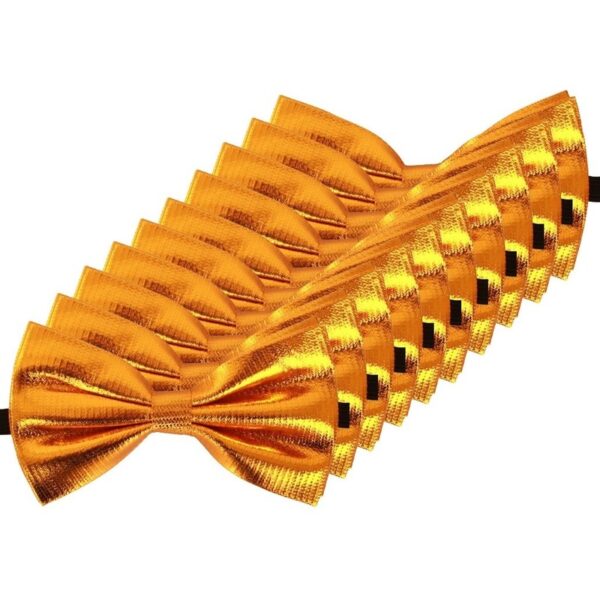 10x Gouden verkleed vlinderstrikken/vlinderdassen 14 cm voor dames/heren