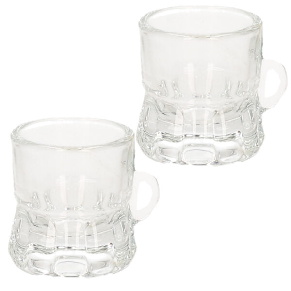36x Shotglazen bierpul met handvat 4cm