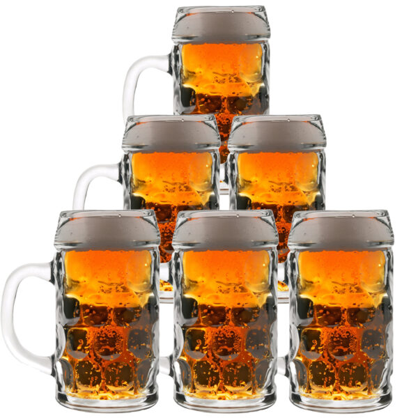 Bierpullen/Bierglazen - 0,5 liter - hard glas - 8x stuks - Bierfeest/Oktoberfest glazen