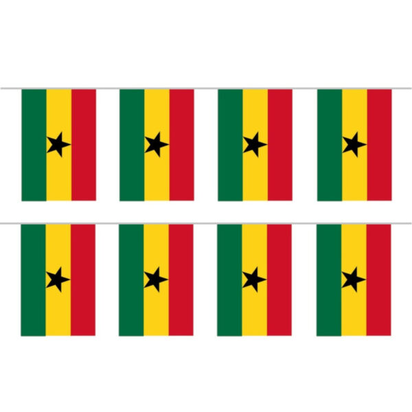 2x Buiten vlaggenlijn Ghana 3 meter