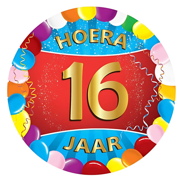 Bierviltjes 16 jaar - 50x stuks - multicolor - verjaardag/feest - feestartikelen