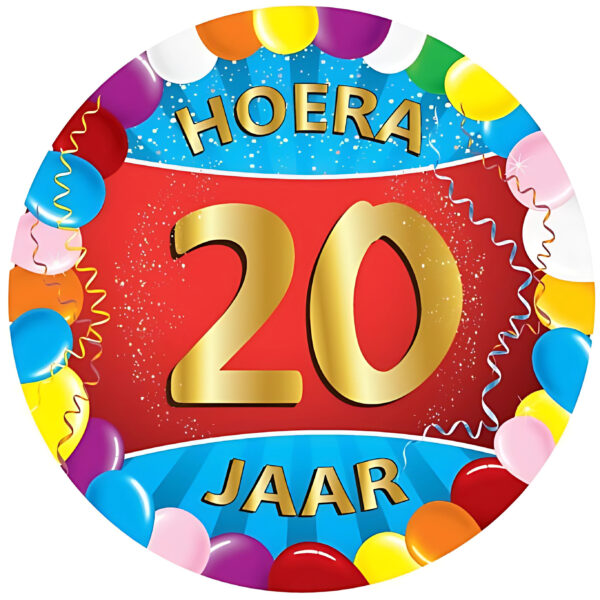Bierviltjes 20 jaar - 50x stuks - multicolor - verjaardag/feest - feestartikelen