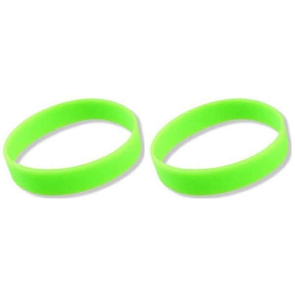 Siliconen armbandjes - 10x - stretch - neon groen - polsbandjes - volwassenen