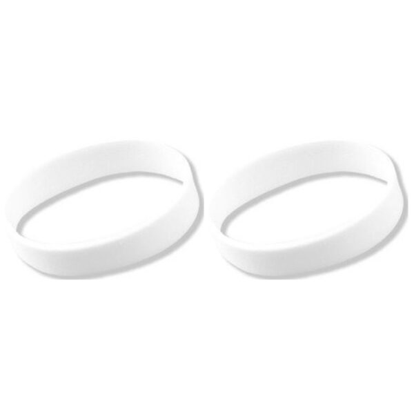 Siliconen armbandjes - 10x - stretch - wit - polsbandjes