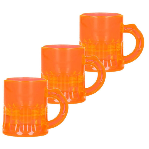 Shotglas - 25x - shotjes - shotglaasjes - fluor oranje - 25 ml