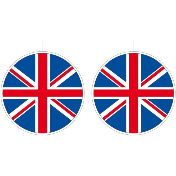2x Kartonnen decoratie England/Great Britain 28 cm