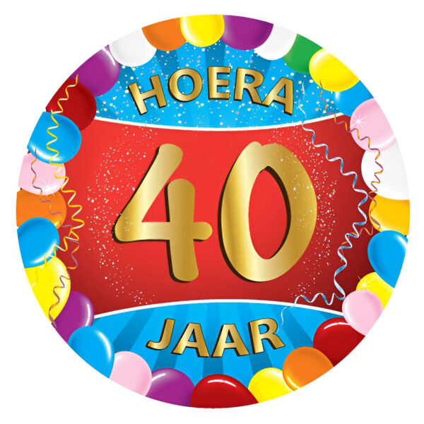 Bierviltjes 40 jaar - 50x stuks - multicolor - verjaardag/feest