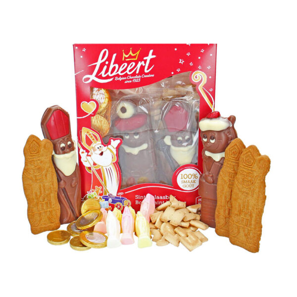 Libeert Sinterklaasbox - chocolademunten, speculoos, nicnacs, guimauve