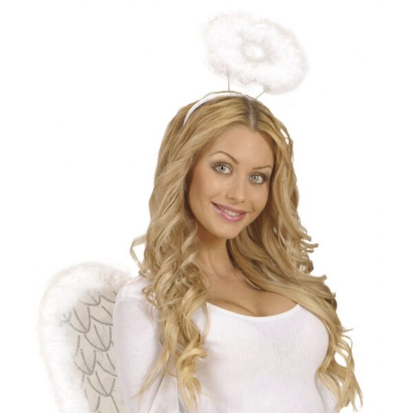 4x Witte veren engelen hoofdbanden