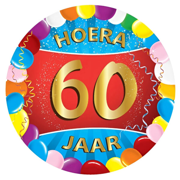 Bierviltjes 60 jaar - 50x stuks - multicolor - verjaardag/feest - feestartikelen