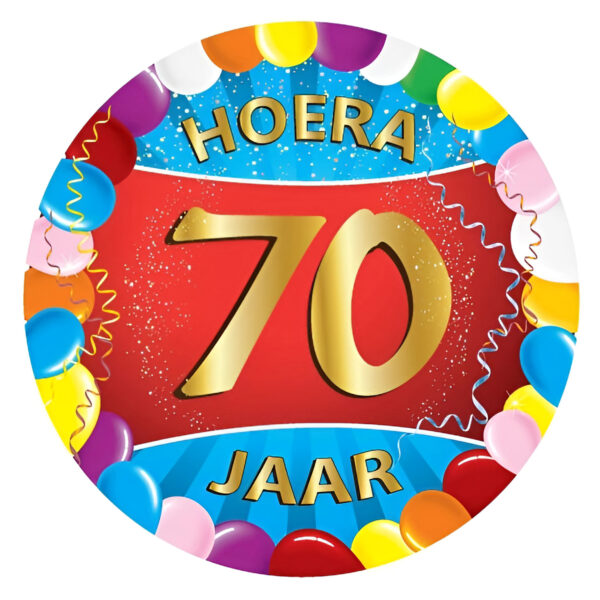 Bierviltjes 70 jaar - 50x stuks - multicolor - verjaardag/feest - feestartikelen