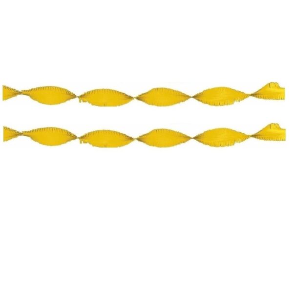 2x crepe papier slingers/guirlande - 6 meter - multi-kleur