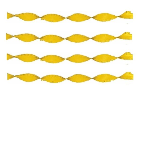 4x crepe papier slingers/guirlande - 6 meter - multi-kleur