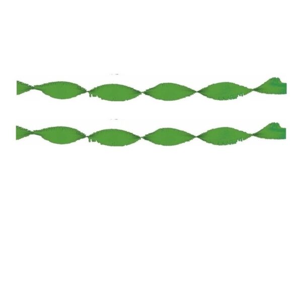 2x crepe papier slingers/guirlande - 6 meter - multi-kleur