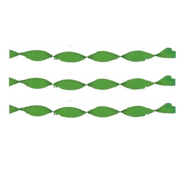 3x crepe papier slingers/guirlande - 6 meter - multi-kleur -