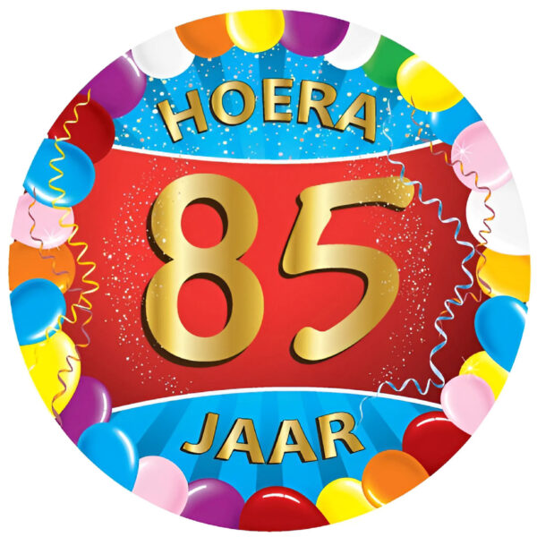 Bierviltjes 85 jaar - 50x stuks - multicolor - verjaardag/feest
