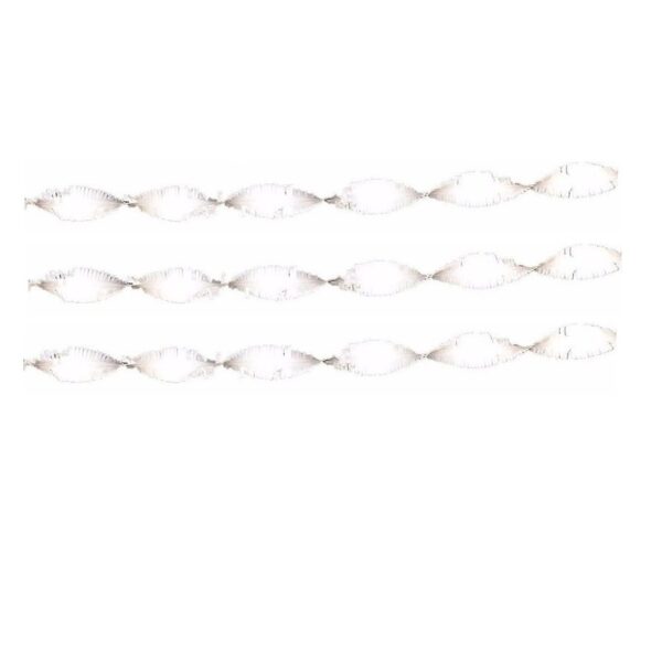 3x crepe papier slingers/guirlande - 6 meter - multi-kleur