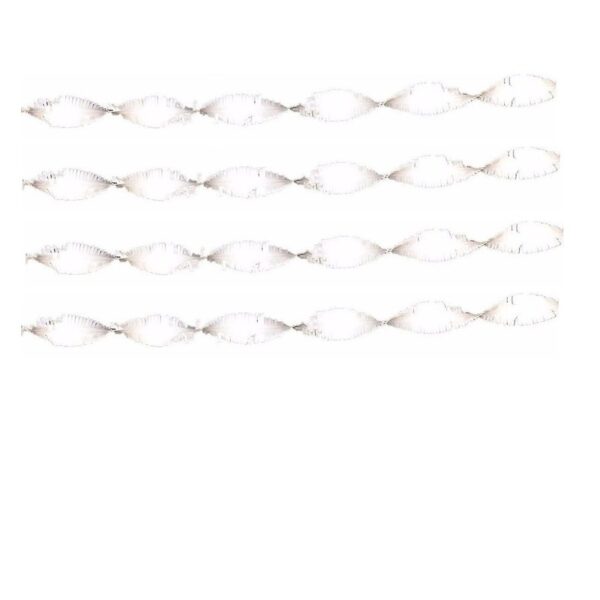 4x crepe papier slingers/guirlande - 6 meter - multi-kleur