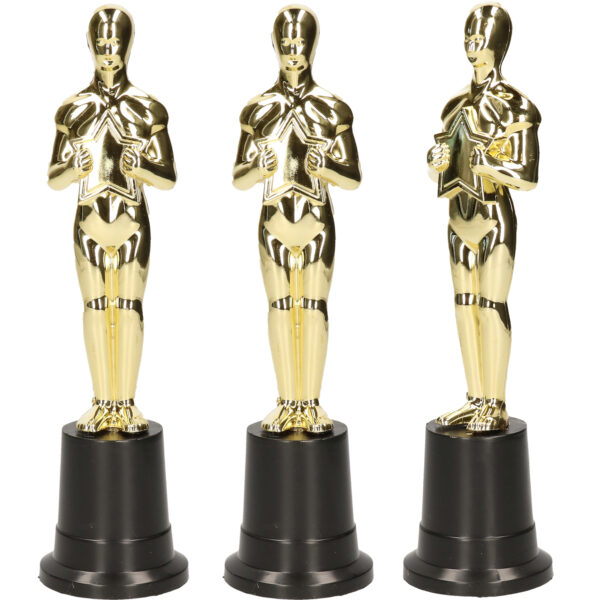 Filmster/Oscar award beeldje - 5x - goud - 22 cm - Hollywood thema -