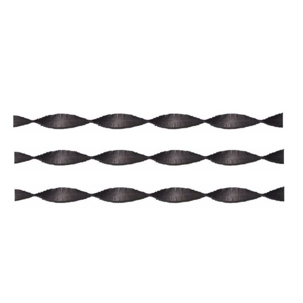 3x crepe papier slingers/guirlande - 6 meter - multi-kleur