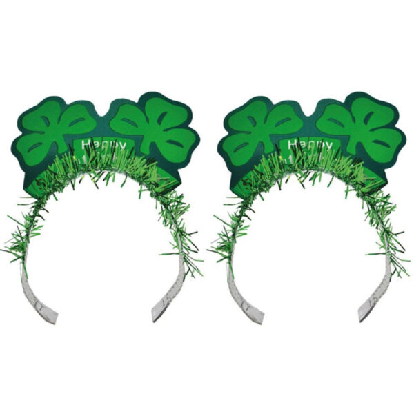 2x Groene haarband St. Patricks
