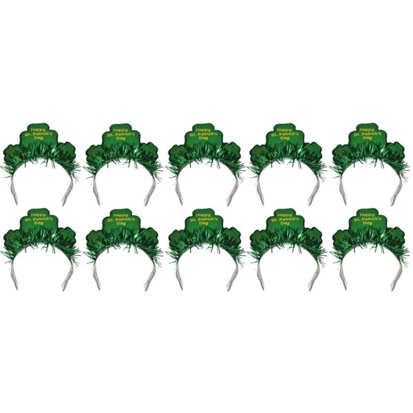 10x Groene diadeem Happy St Patricks Day