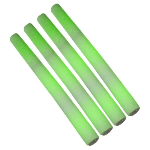 4x Lichtgevende foam staaf groen