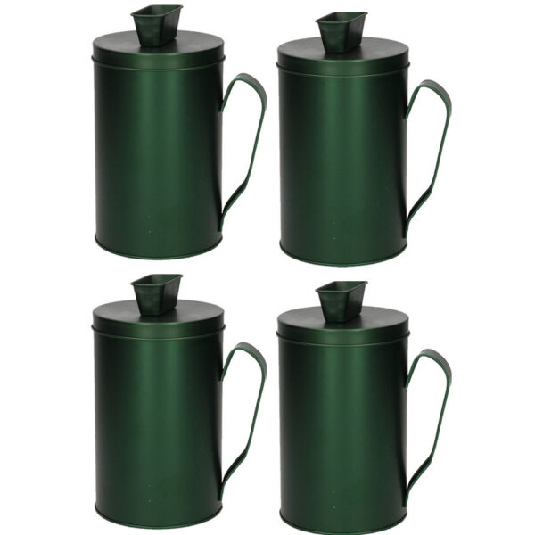 Collectebus met grote opening aan bovenkant - 4x - groen - 18 cm