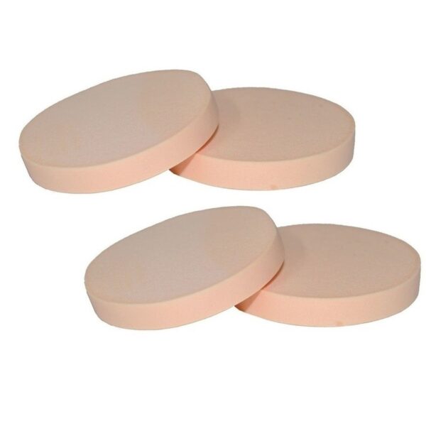 Schmink / make up sponsjes - 4x - rond - 5 cm - grimeersponsjes