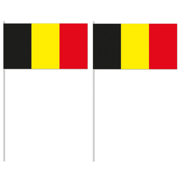 Zwaaivlaggetjes Belgie - 100x - 12 x 24 cm - handvlaggetjes