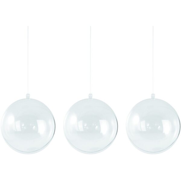15x Plastic kerstballen vulbaar 12 cm