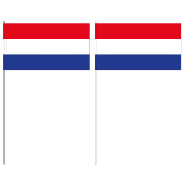 Zwaaivlaggetjes Nederland - 100x - 12 x 24 cm - handvlaggetjes - versiering - feestartikelen