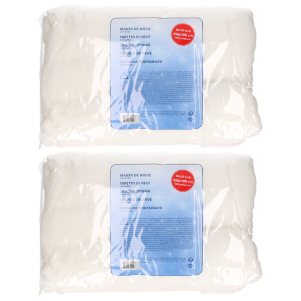 3x stuks sneeuw achtergrond sneeuwkleed 250 x 100 cm -