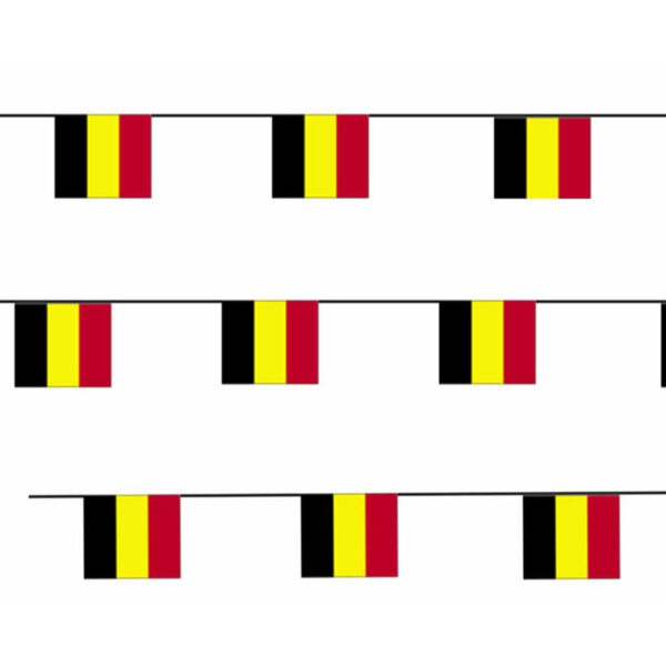Slinger Belgie - 3x - 4 meter - papier - brandvertragend - Belgische vlag - feestartikelen