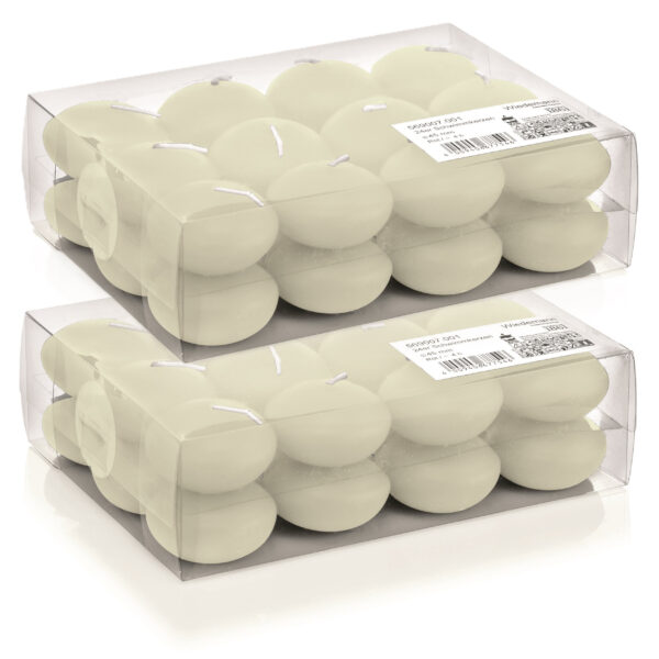 Trend candles Drijfkaarsen - 48x - ivoorwit - 4,5 cm - 4 uren -