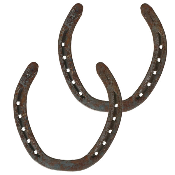 Decoratie hoefijzer van metaal - Set van 2x stuks - 13 cm - paarden of western thema artikelen