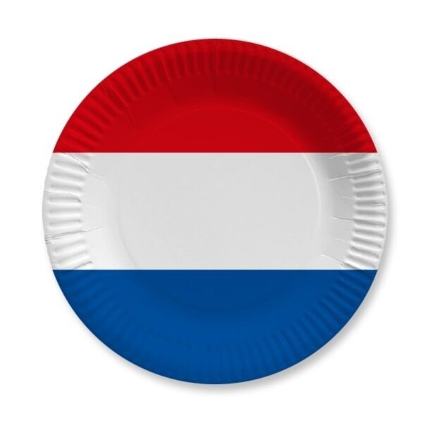 Nederland rood wit blauw thema wegwerp bordjes - 30x stuks - Holland -