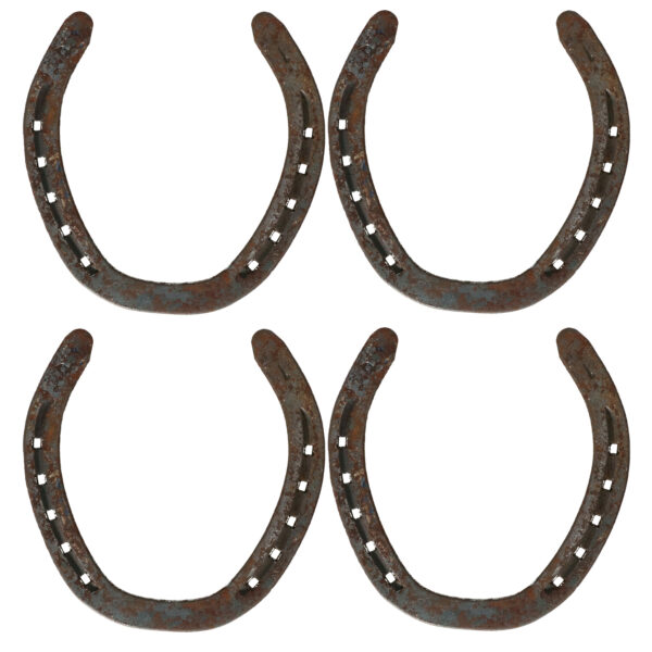 Decoratie hoefijzer van metaal - Set van 4x stuks - 13 cm - paarden of western thema artikelen