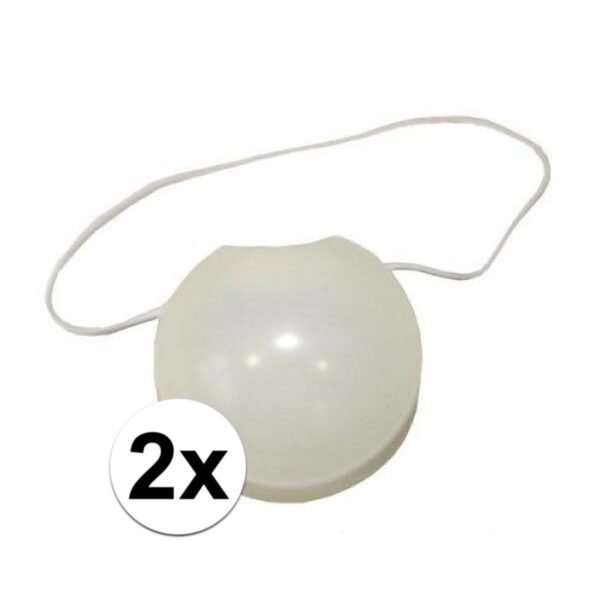 2 stuks oplichtende clownsneuzen -