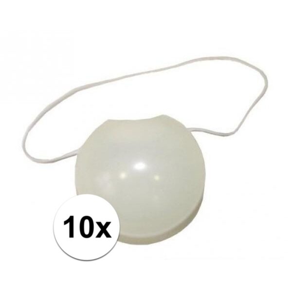 10 stuks oplichtende clownsneuzen -