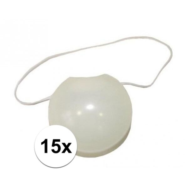 Glow in the dark clownsneuzen 15 stuks