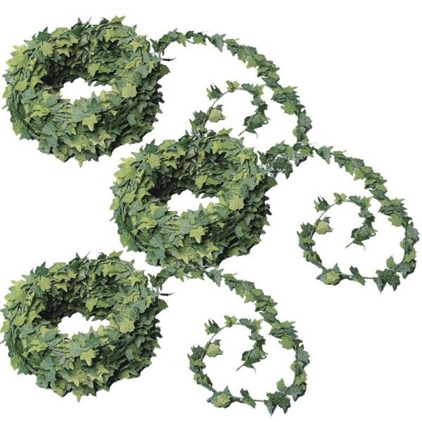Mini/kleine hedera blaadjes guirlande slinger - 3x - 750 x 1 cm