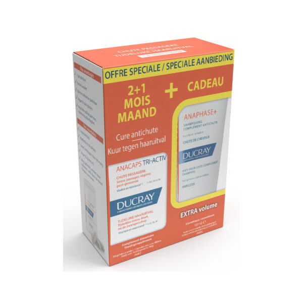 Ducray Anacaps Tri-Activ 90 Capsules + Anaphase Shampoo 100ml Promo