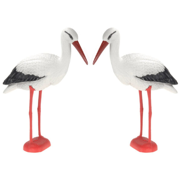 2x Ooievaar om te decoreren