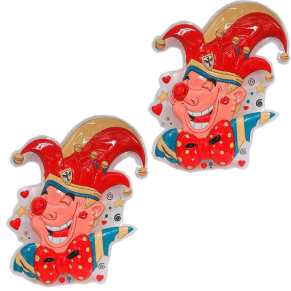 2 Stuks Prins Carnaval wand decoratie
