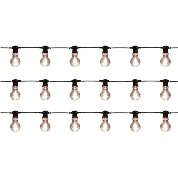 3x stuks feest tuinverlichting snoer 10 meter warm witte LED verlichting